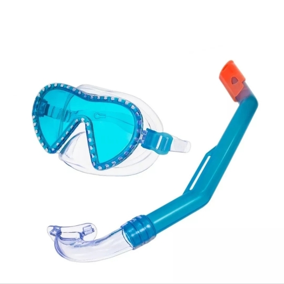 Dolfino Child Mask & Snorkel Set - 3+. Hypoallergenic. Splash Guard On Snorkel - Picture 2 of 4